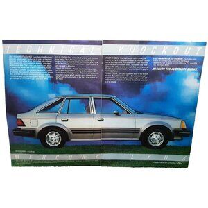 1982 1983 Mercury Lynx Car Original Print Ad Vintage 80s